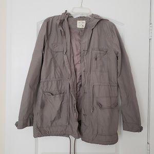 Lightweight Gray Windbreaker